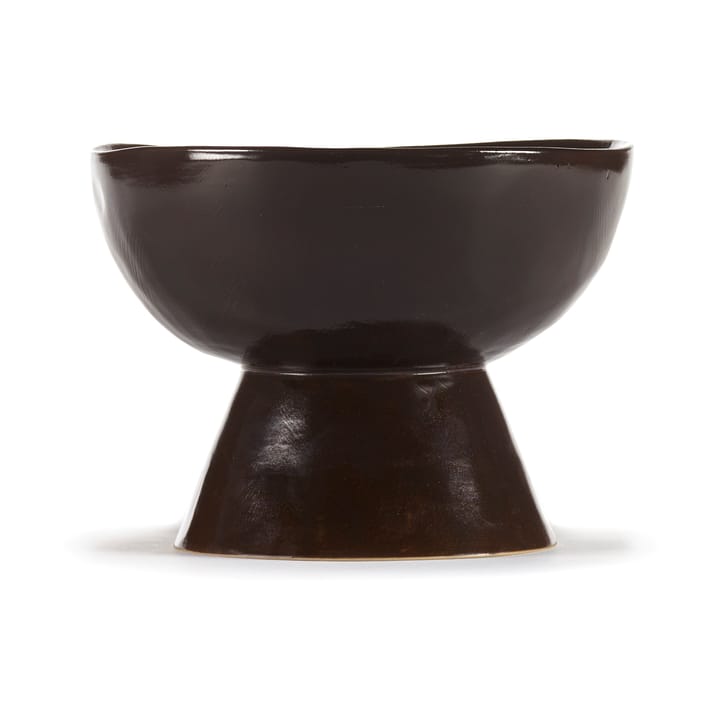 Bol con pie La Mère large Ø20,5 cm, Dark brown Serax