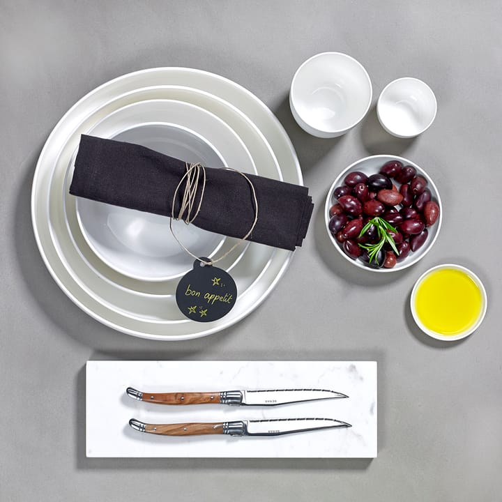 Bol para desayuno con canto bajo Base blanco, 12 cm Serax