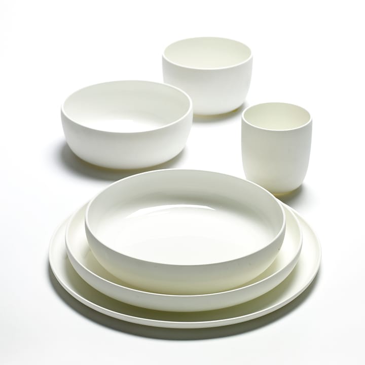 Bol para desayuno con canto bajo Base blanco, 16 cm Serax