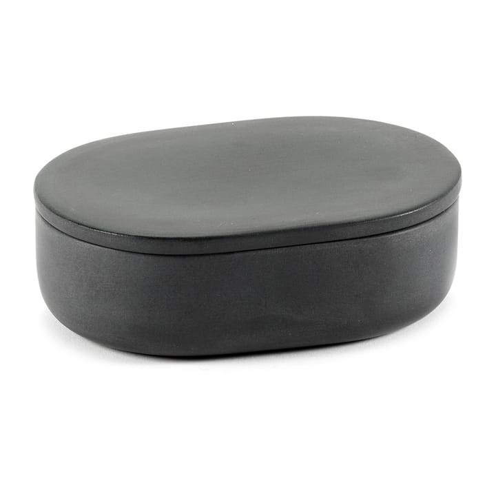 Bote de almacenaje ovalado con tapa Cose S 3,3x10,2 cm - Dark Grey - Serax
