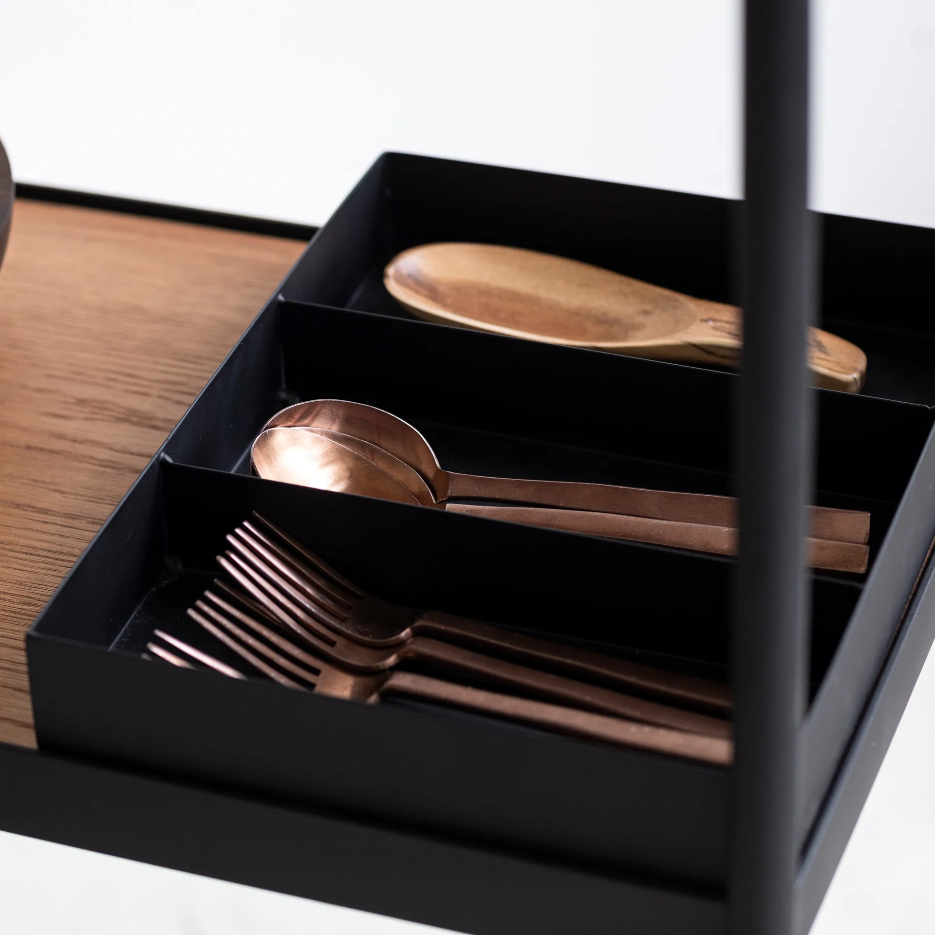 Carro para servir James, negro Serax