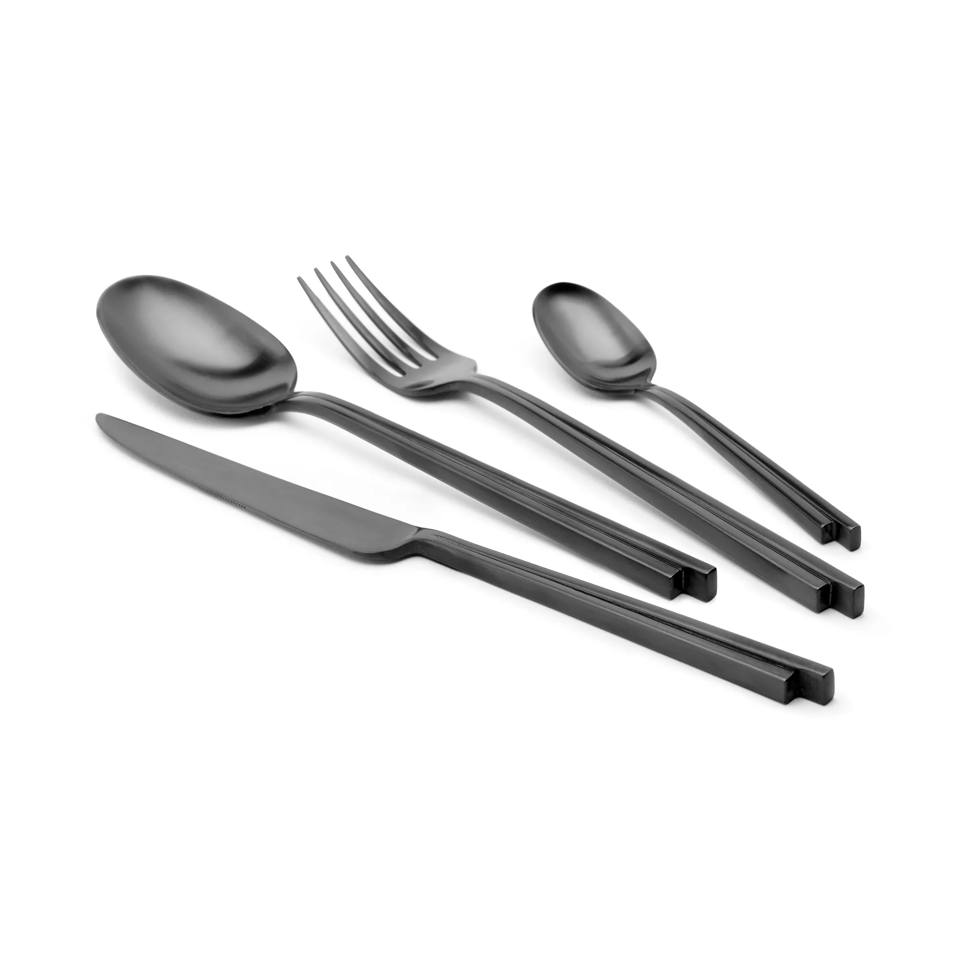 Cubertería Dune 24 piezas en estuche de regalo, Black Serax