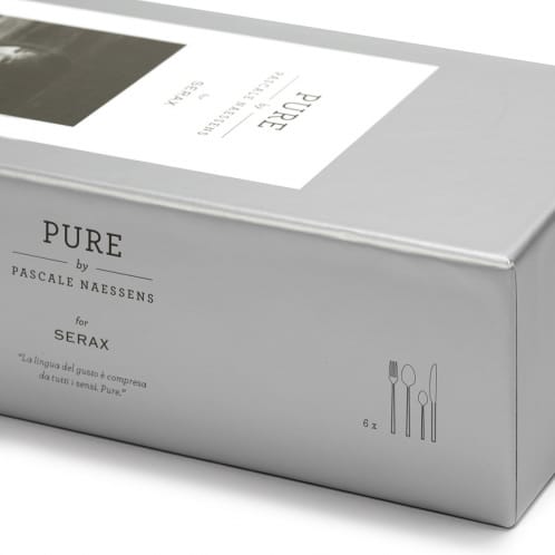 Cubertería Pure 24 piezas, acero inoxidable Serax