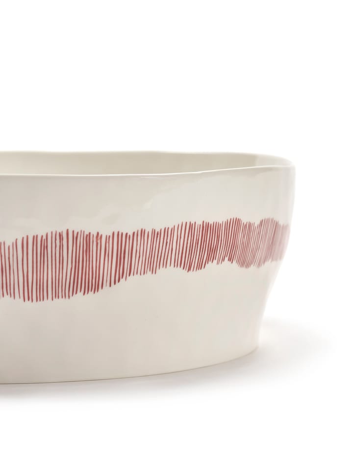 Ensaladera Ottolenghi Feast Ø27,5 cm, White stripes-red Serax