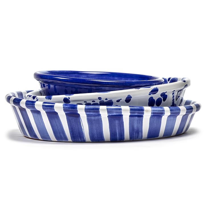 Ensaladera Table Nomade L, blanco-azul Serax