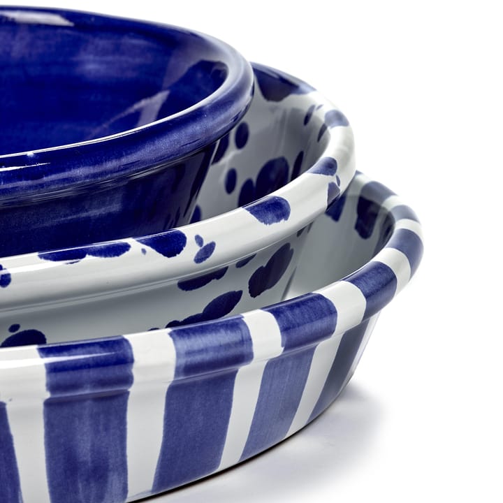 Ensaladera Table Nomade L, blanco-azul Serax