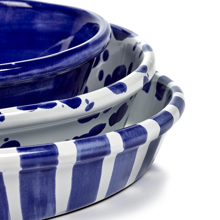 Ensaladera Table Nomade M, blanco-azul Serax