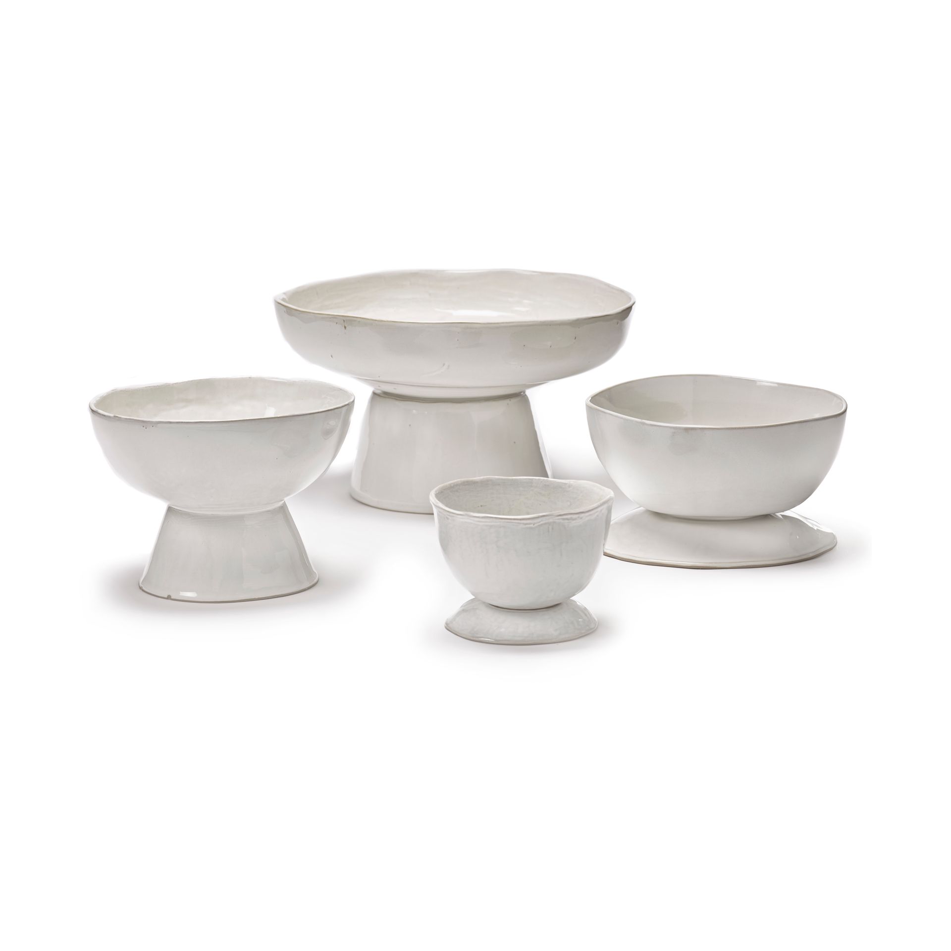 Fuente de servir con pie La Mère Ø31 cm, Off white Serax