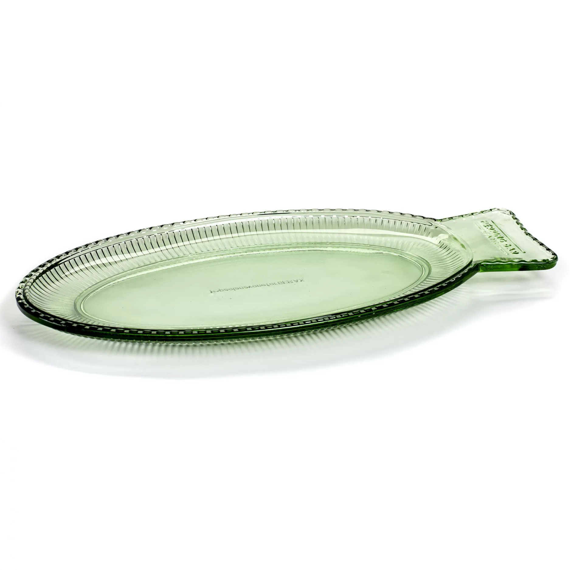 Fuente de servir Fish & Fish 16x35 cm, Green Serax