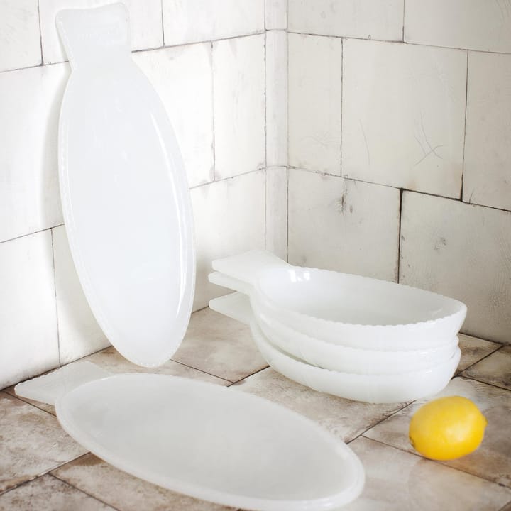 Fuente de servir Fish & Fish 16x35 cm, Milky white Serax