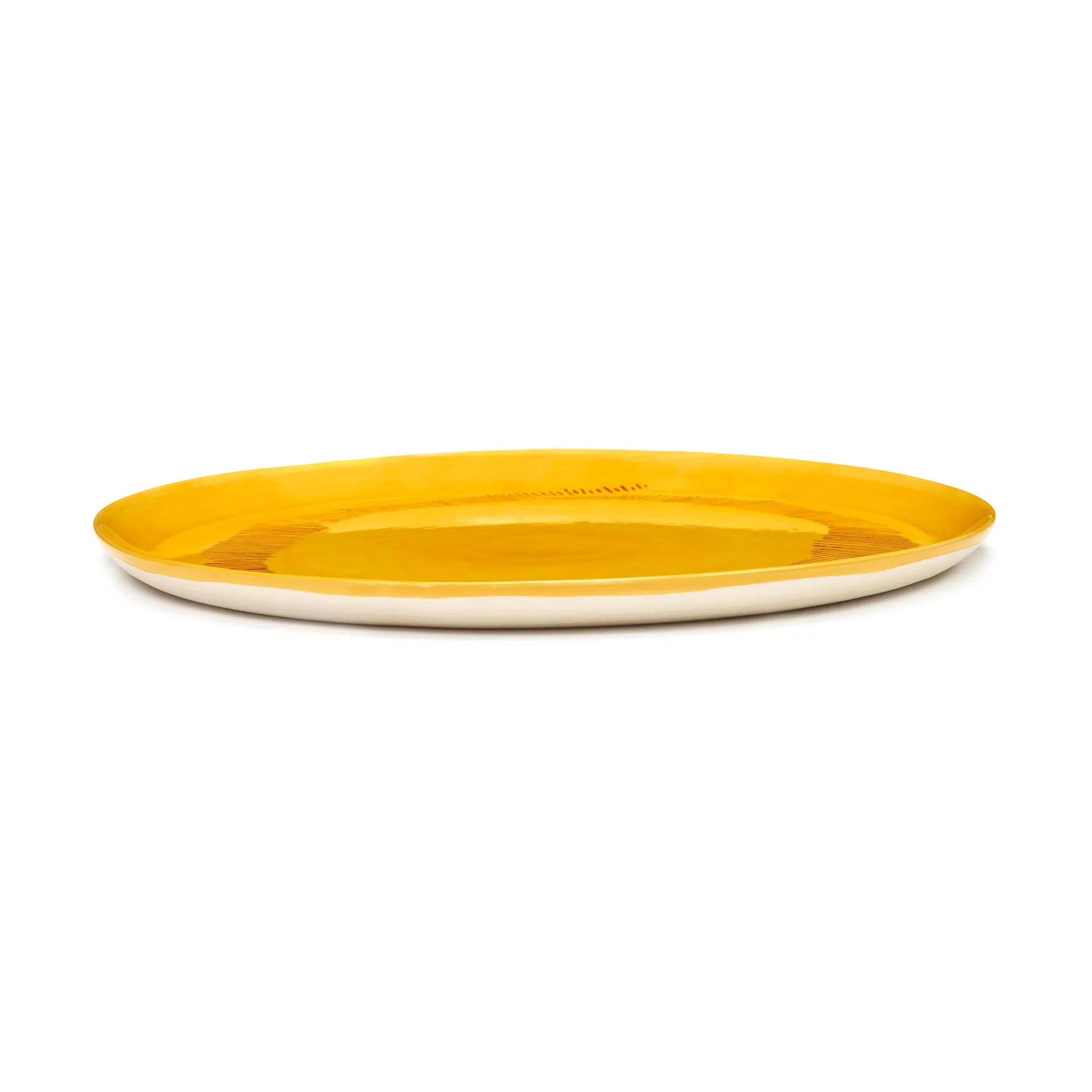 Fuente para servir Ottolenghi Feast Ø35 cm, Yellow stripes-red Serax