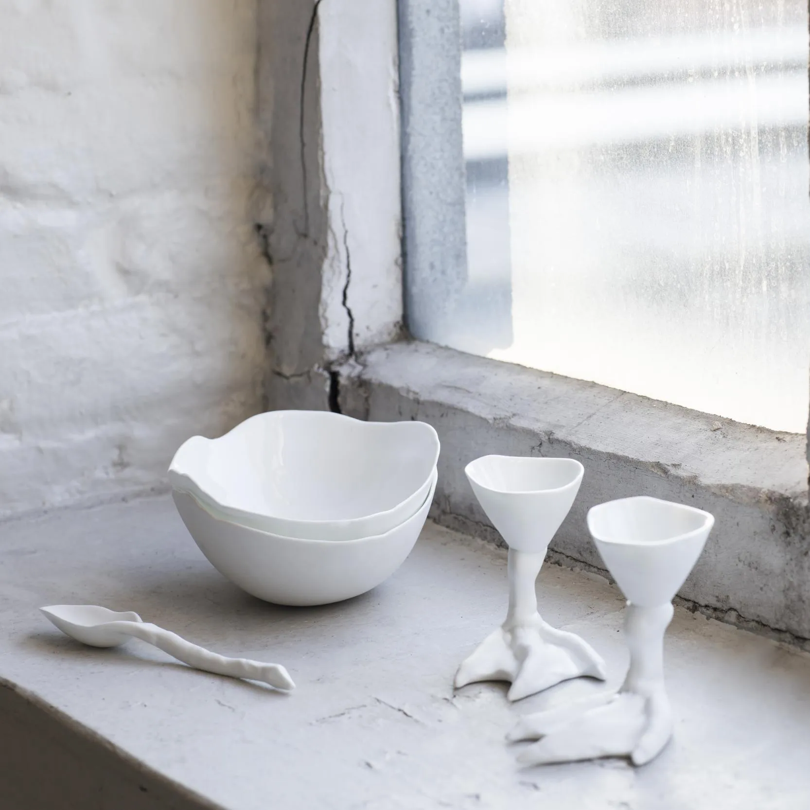 Huevera Probleing Duck Foot, blanco Serax