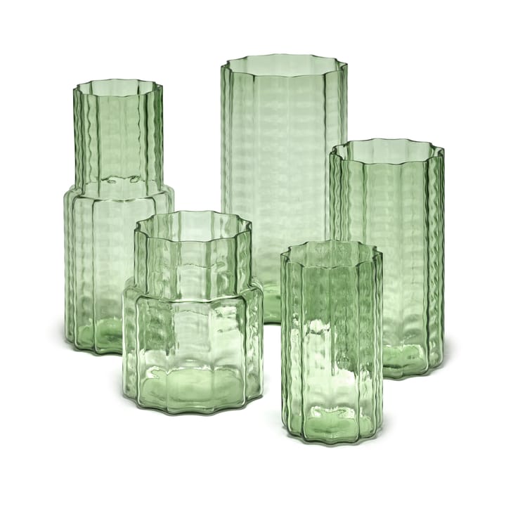 Jarrón Waves 02 28 cm, Green-clear Serax