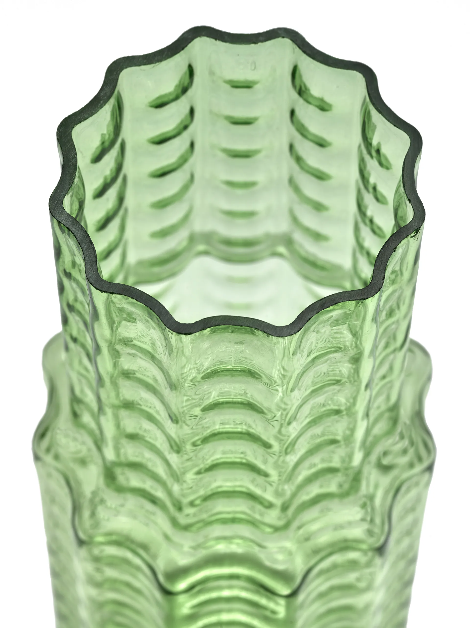 Jarrón Waves 05 Ø16x35 cm, Green-clear Serax