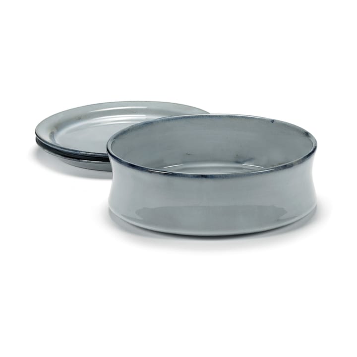 Juego de cuencos y platos Pure 3 piezas, Blue Serax