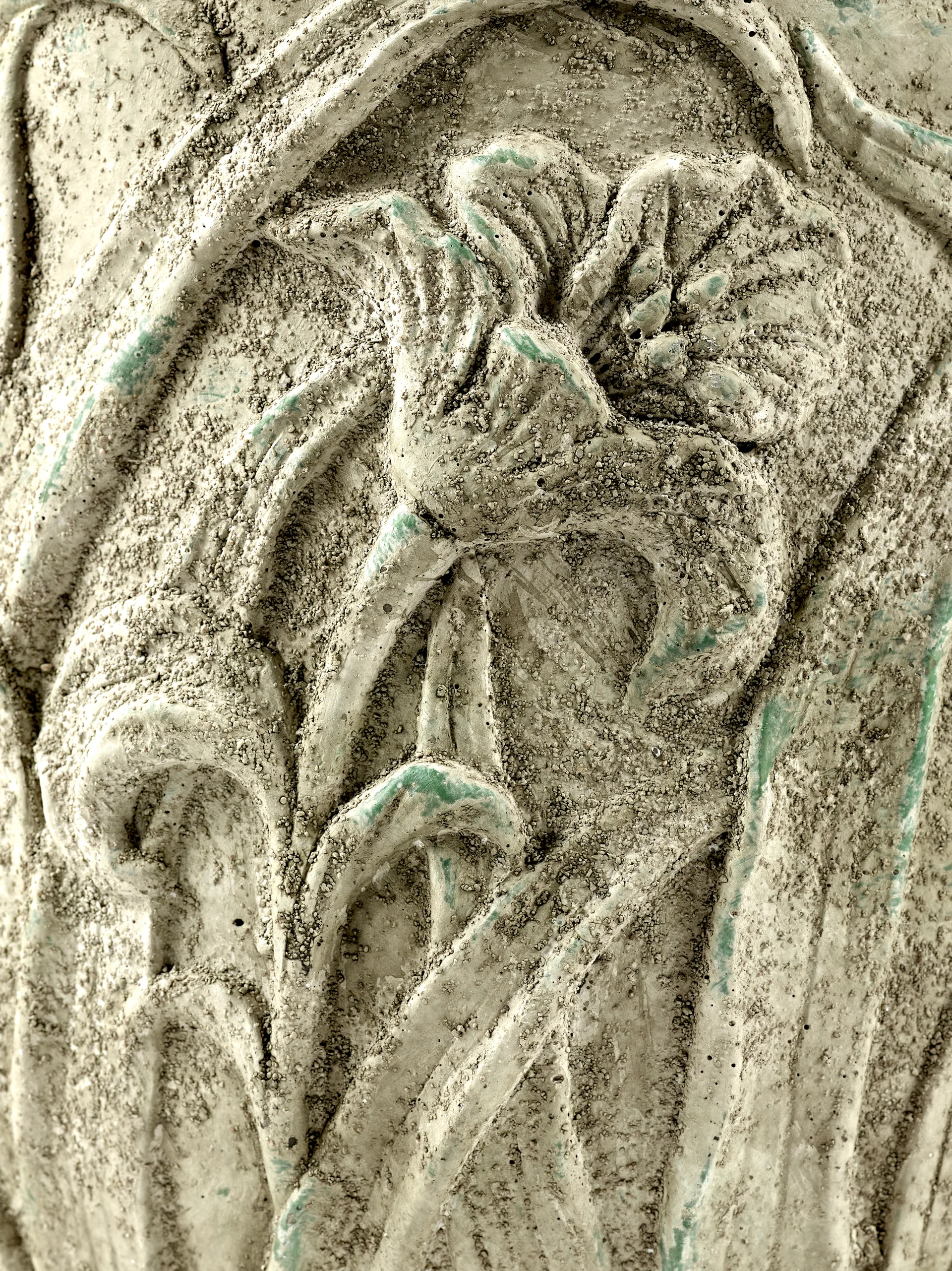 Maceta Rustic patrón de flores M 25,5 cm, Grey Serax