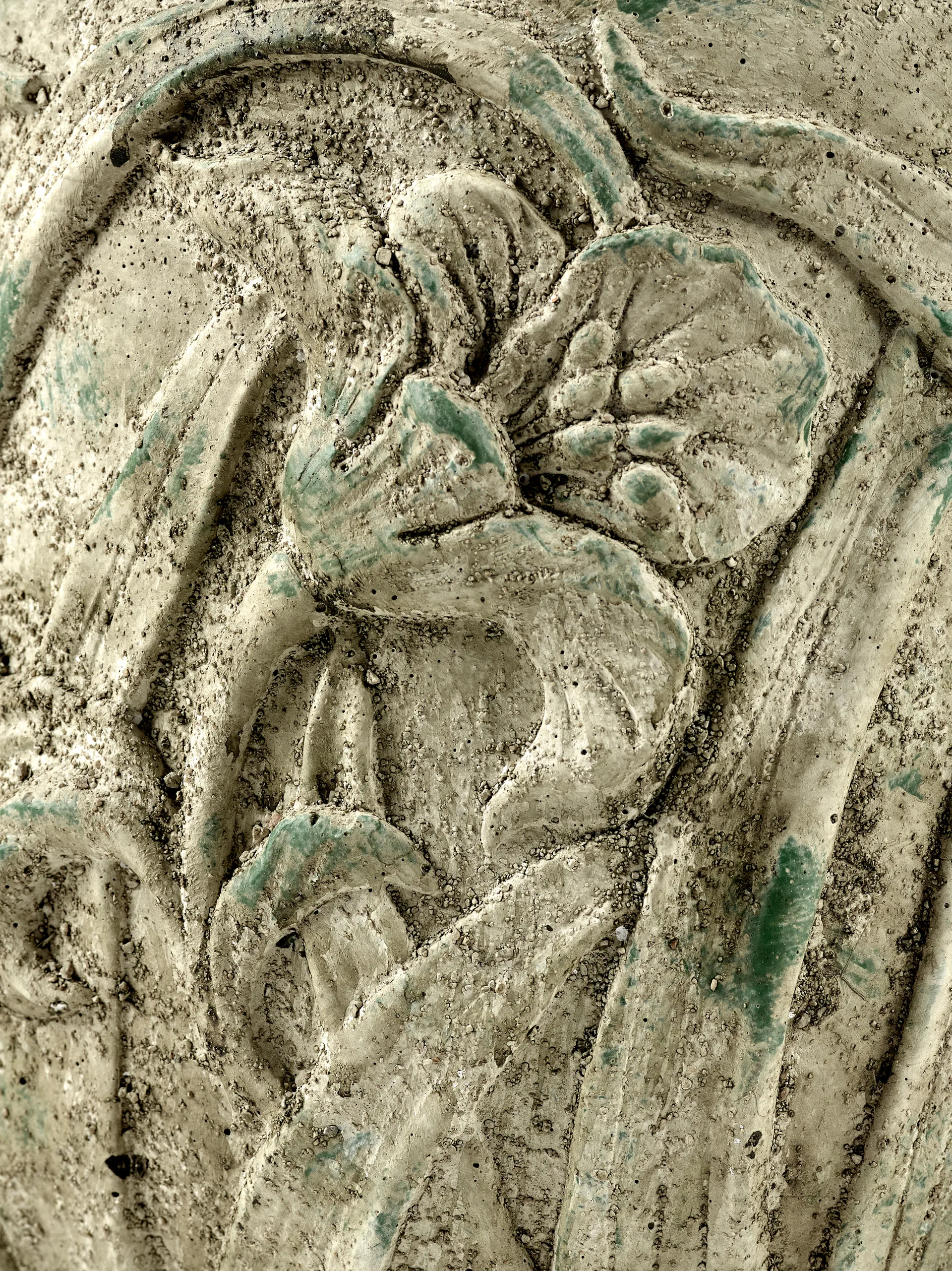 Maceta Rustic patrón de flores S 21,5 cm, Grey Serax