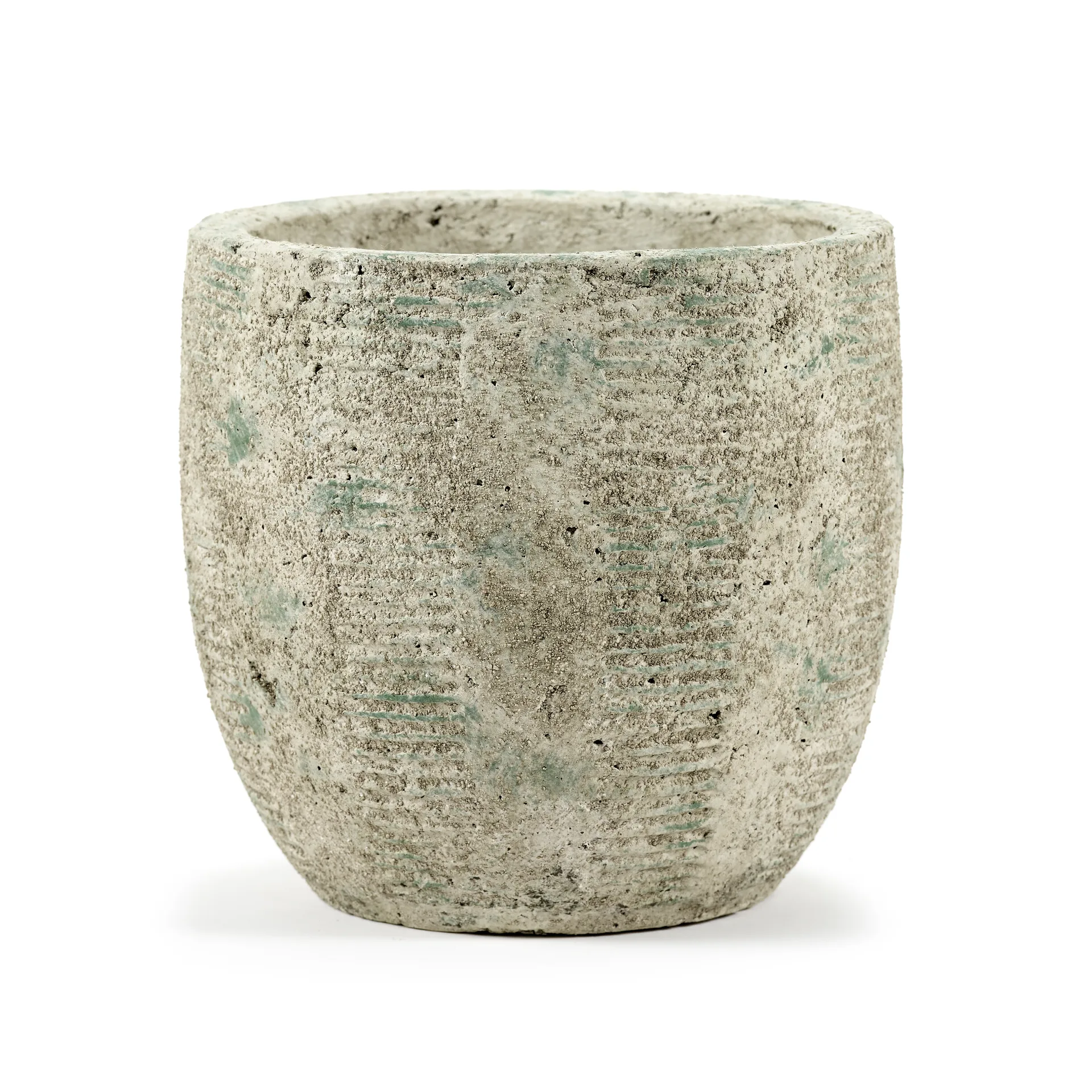 Maceta Rustic rayas M 20,5 cm, Grey Serax