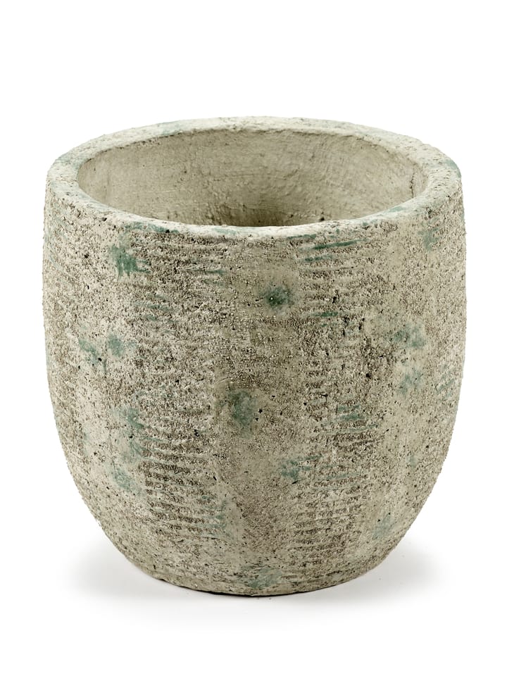Maceta Rustic rayas M 20,5 cm, Grey Serax