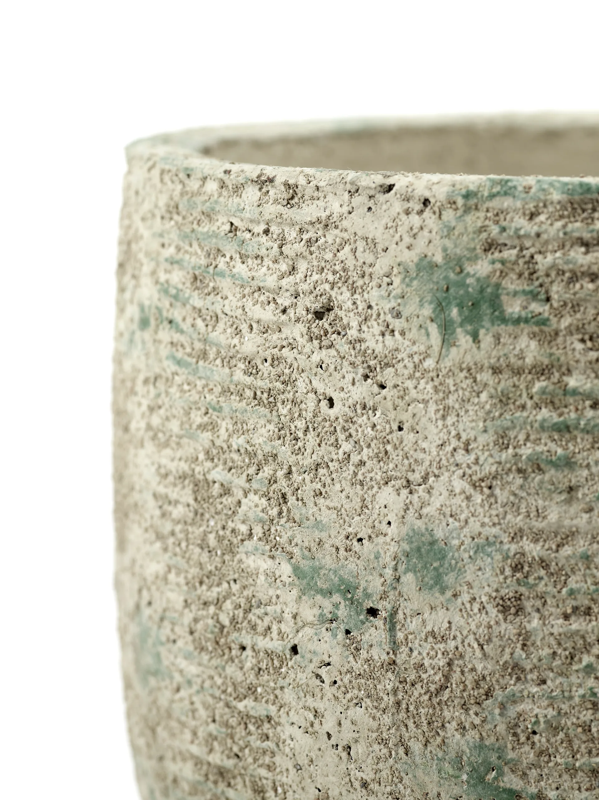 Maceta Rustic rayas M 20,5 cm, Grey Serax