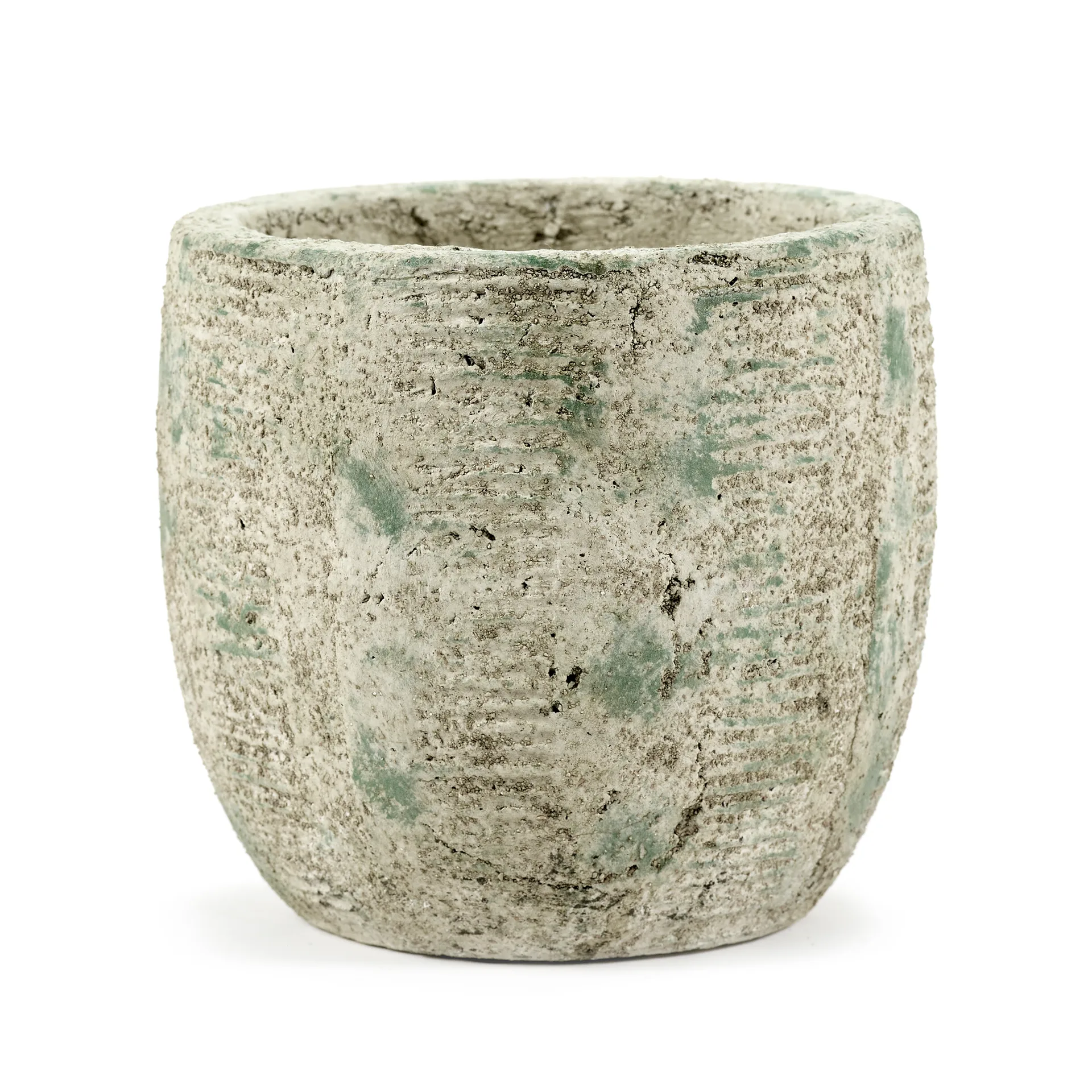Maceta Rustic rayas S 16,5 cm, Grey Serax