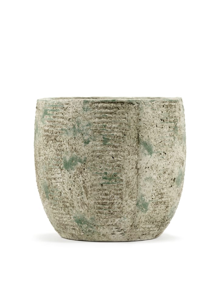 Maceta Rustic rayas S 16,5 cm, Grey Serax
