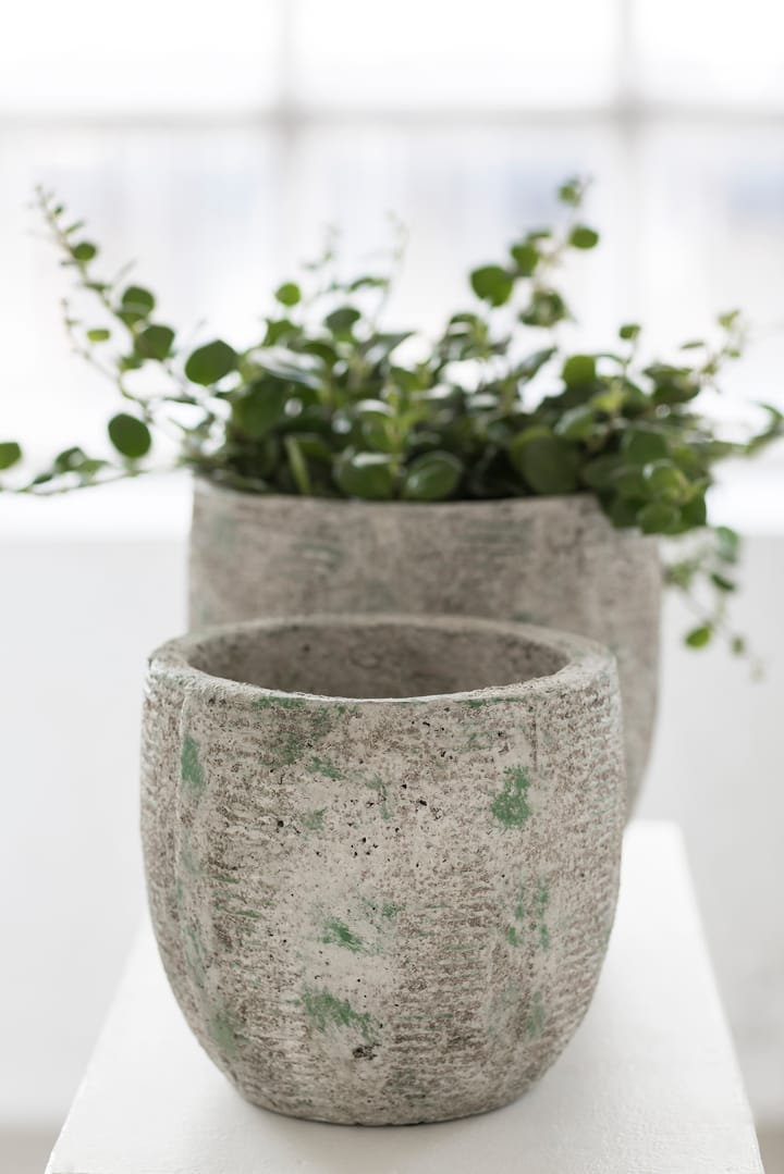 Maceta Rustic rayas S 16,5 cm, Grey Serax