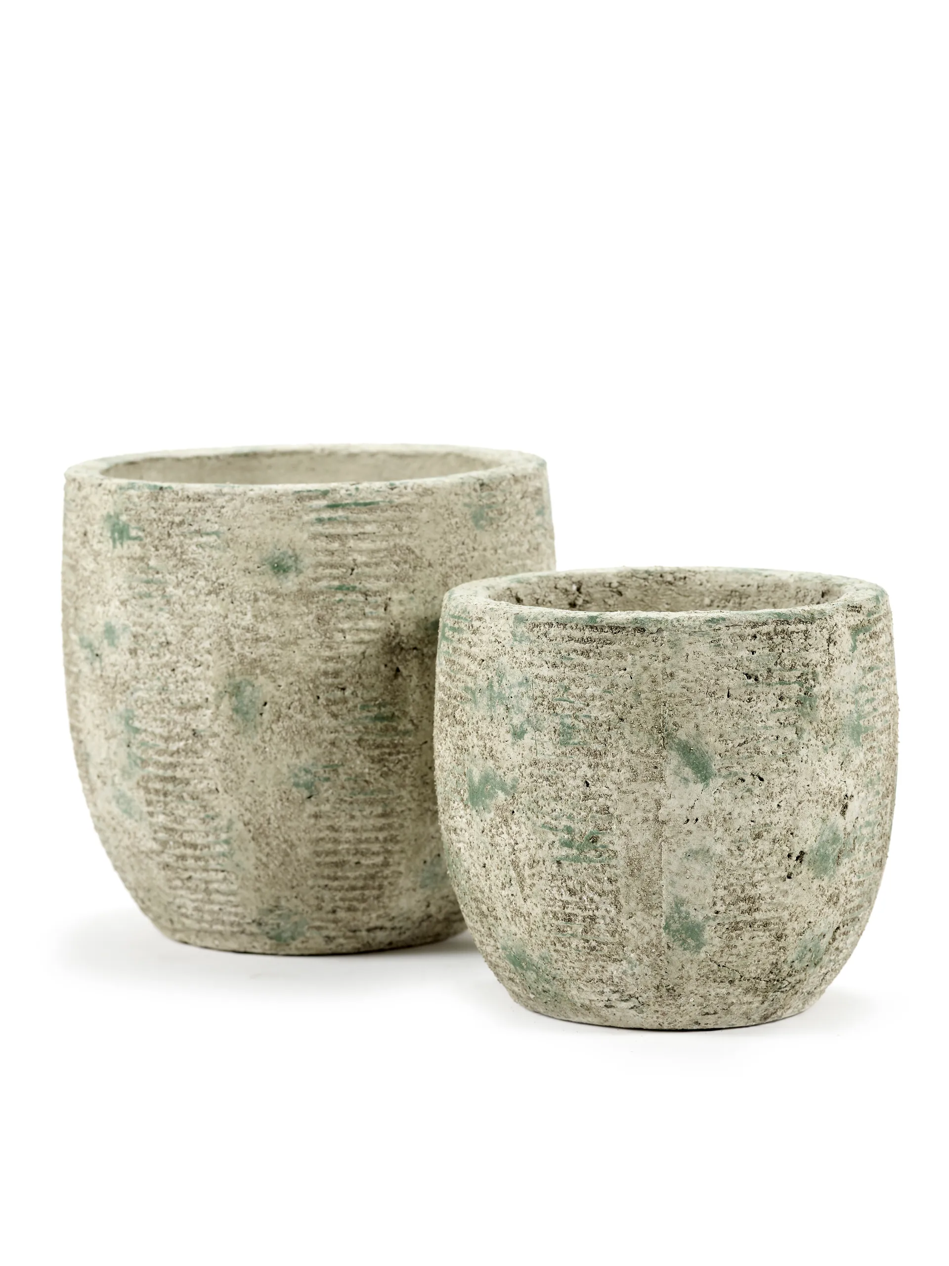 Maceta Rustic rayas S 16,5 cm, Grey Serax