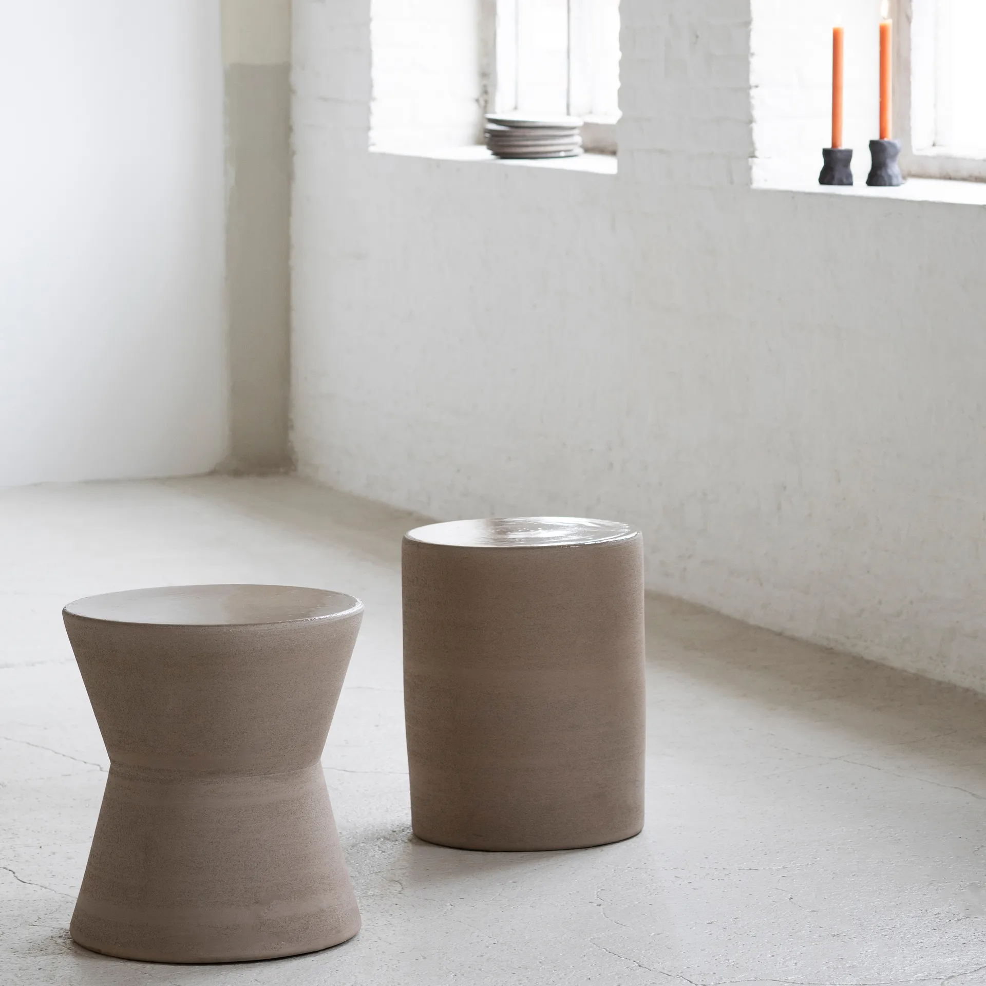 Mesa auxiliar Pawn 38 cm, Beige Serax