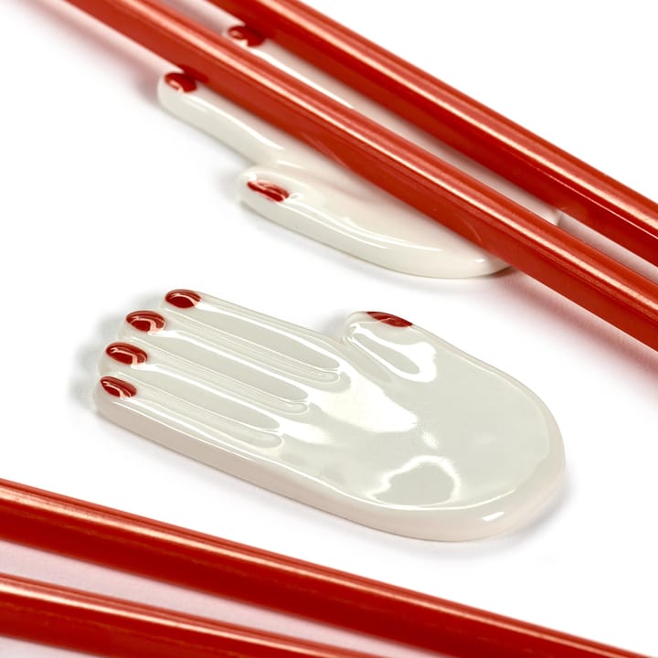 Palillos con soporte Table Nomade 6 piezas, rojo Serax