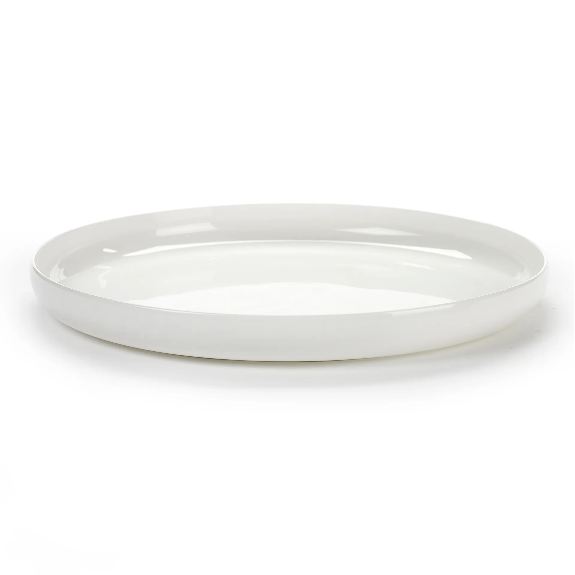 Plato con canto alto Base blanco, 28 cm Serax