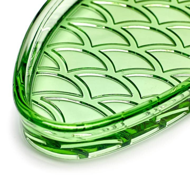 Plato Fish & Fish 10x23 cm, Green Serax