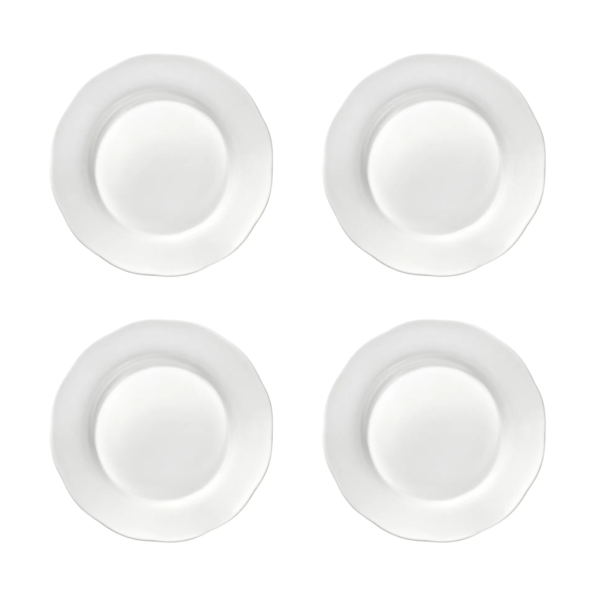 Plato hondo plato de acompañamiento Silhouette L Ø18,5 cm set de 4, White Serax