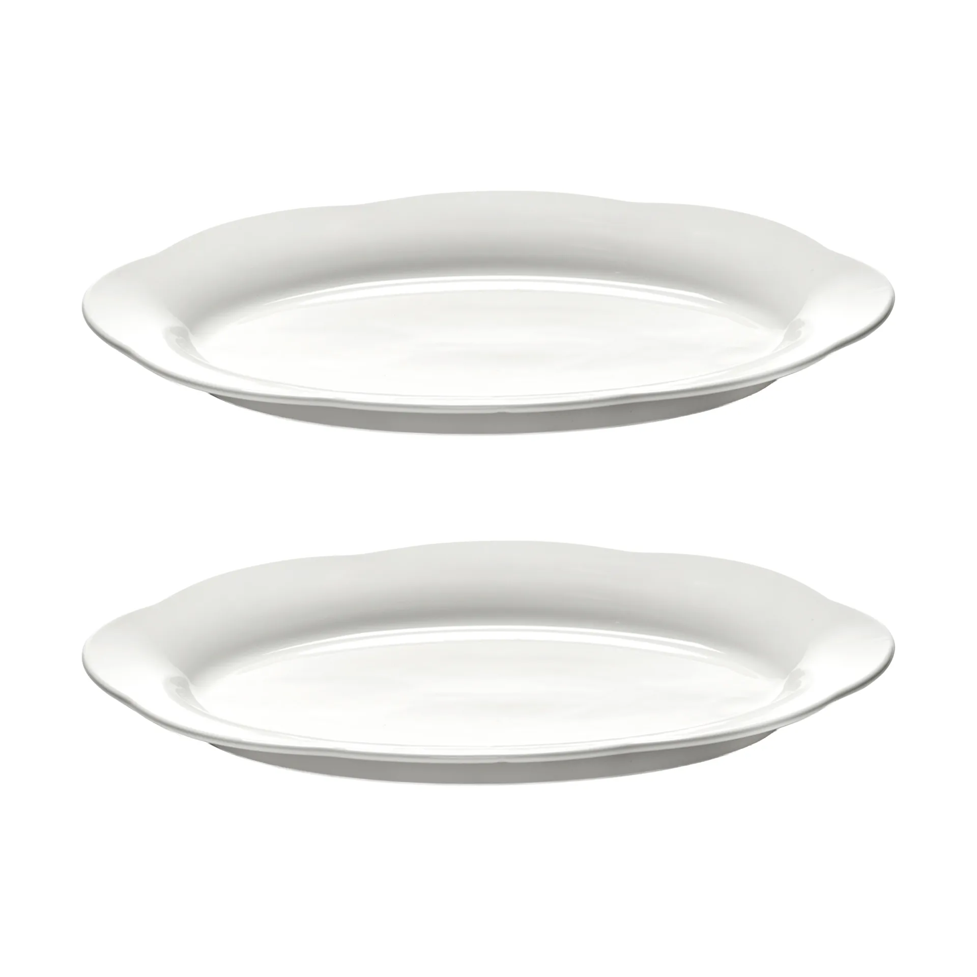 Plato hondo  Silhouette oval L 21x30 cm set de 2, White Serax