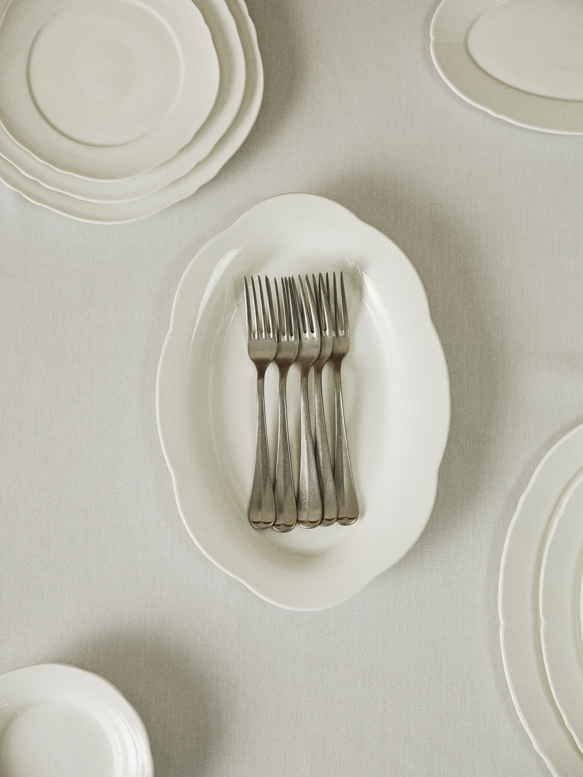 Plato hondo  Silhouette oval L 21x30 cm set de 2, White Serax