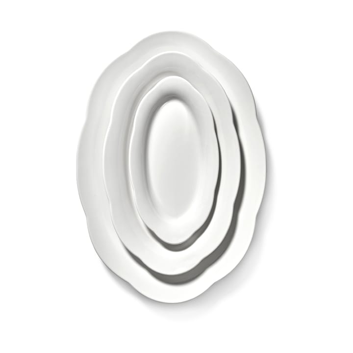 Plato hondo  Silhouette oval L 21x30 cm, White Serax