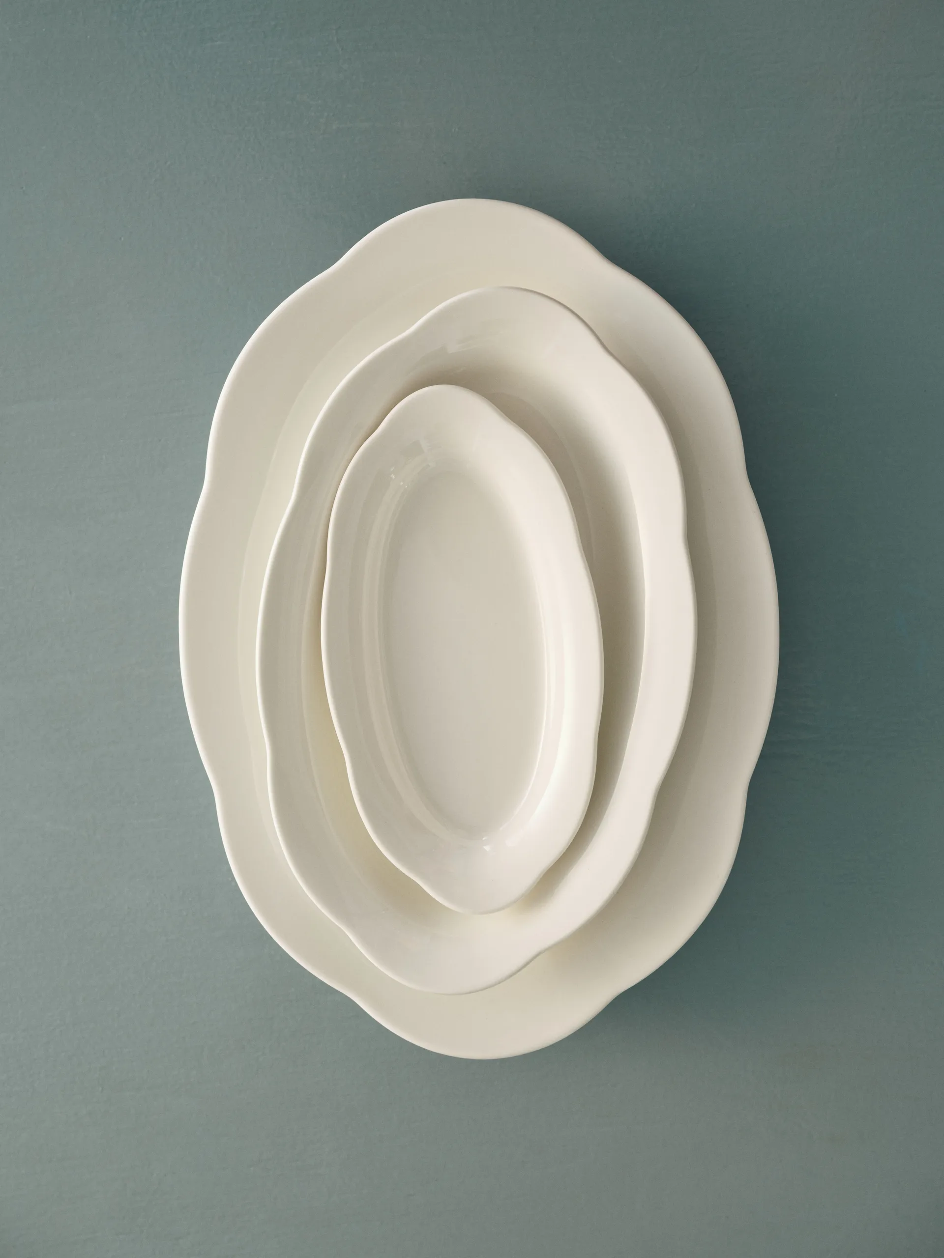 Plato hondo Silhouette oval S 10x18,5 cm set de 2, White Serax
