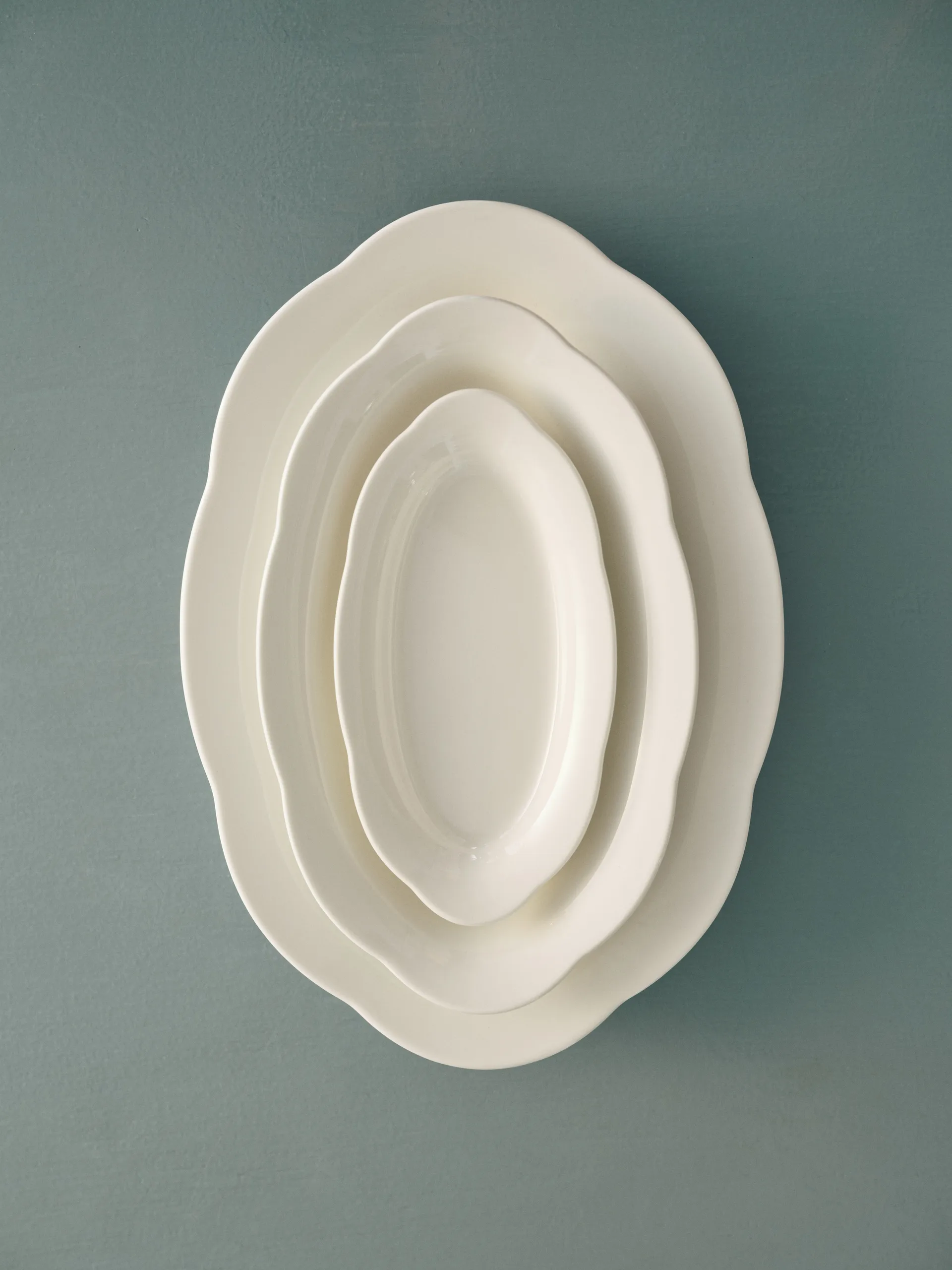 Plato hondo Silhouette oval S 10x18,5 cm set de 2, White Serax
