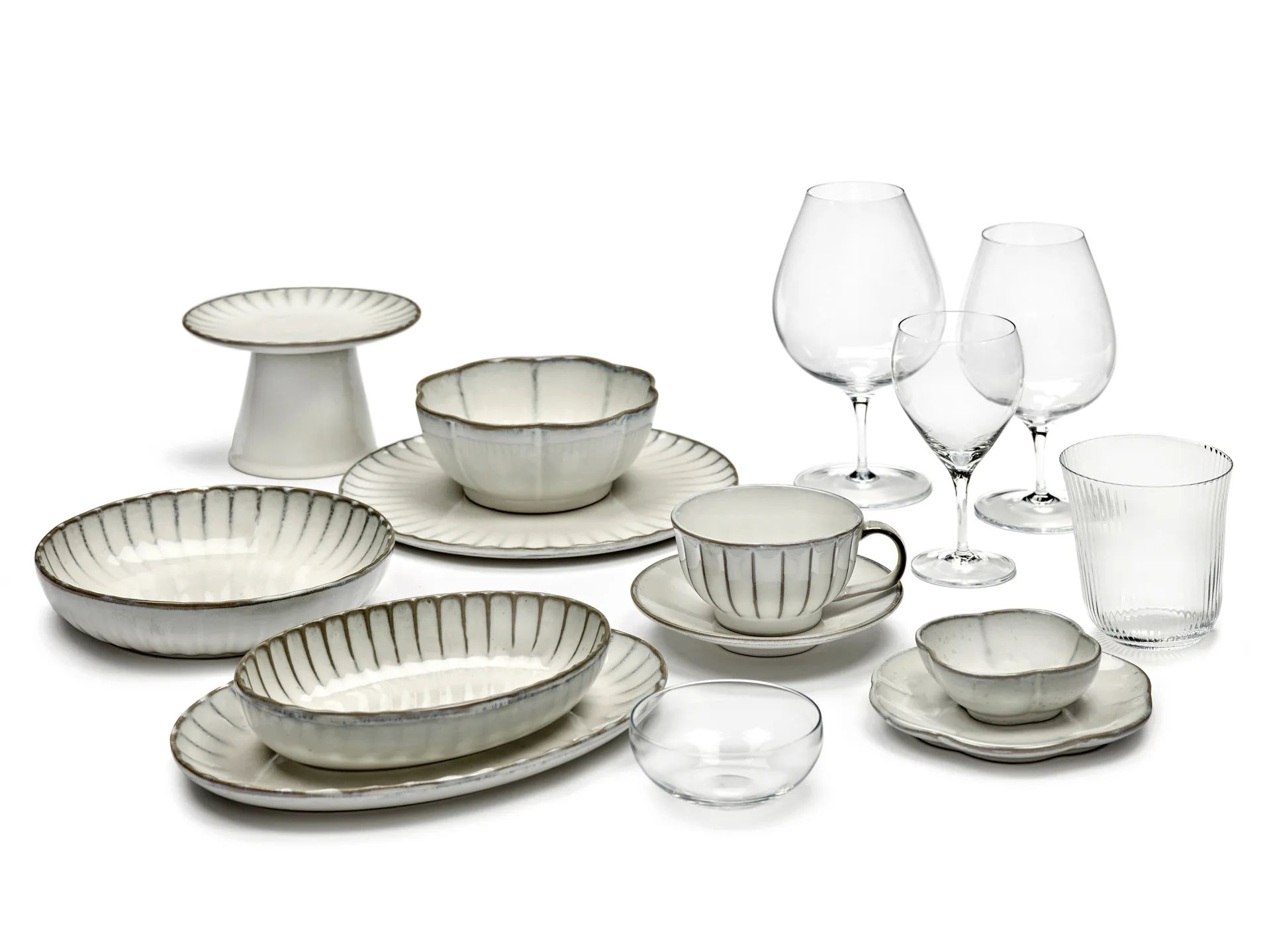 Plato ondulado Inku M Ø13,9 cm, White Serax