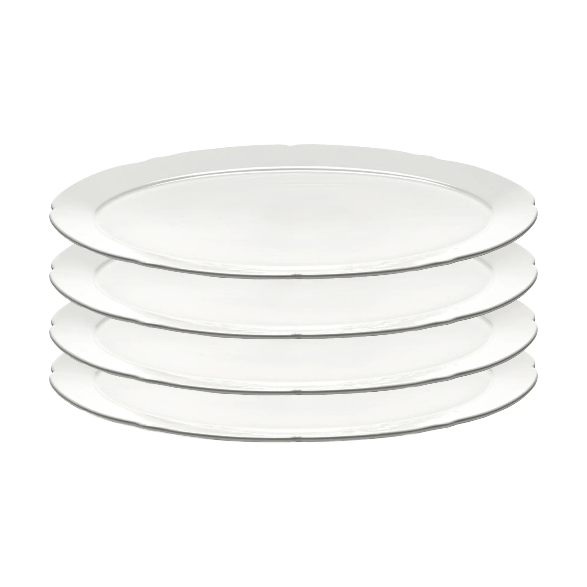 Plato Silhouette oval L 21x30 cm set de 4, White Serax