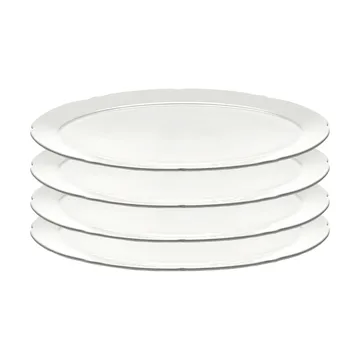 Plato Silhouette oval L 21x30 cm set de 4 - White - Serax