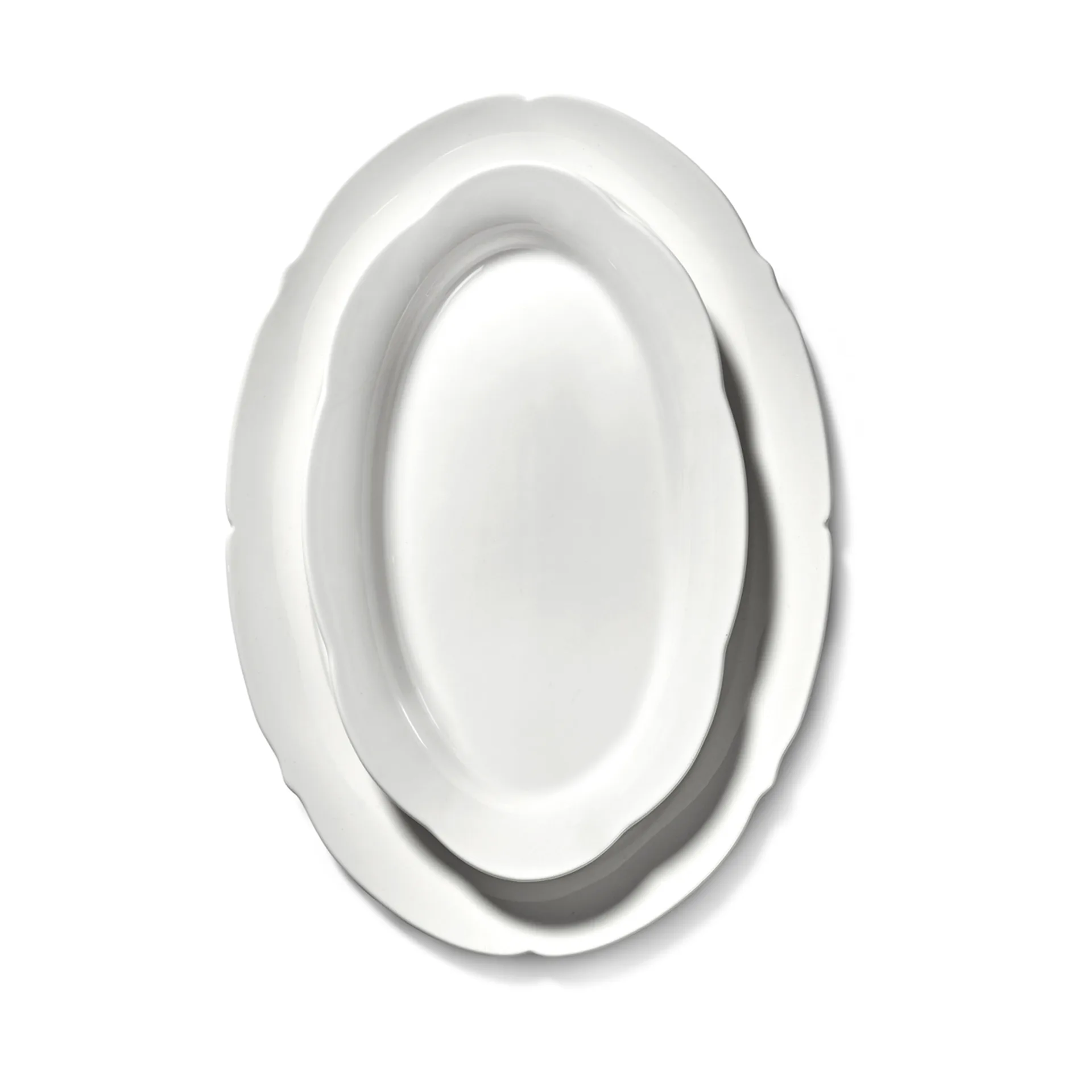 Plato Silhouette oval L 21x30 cm set de 4, White Serax