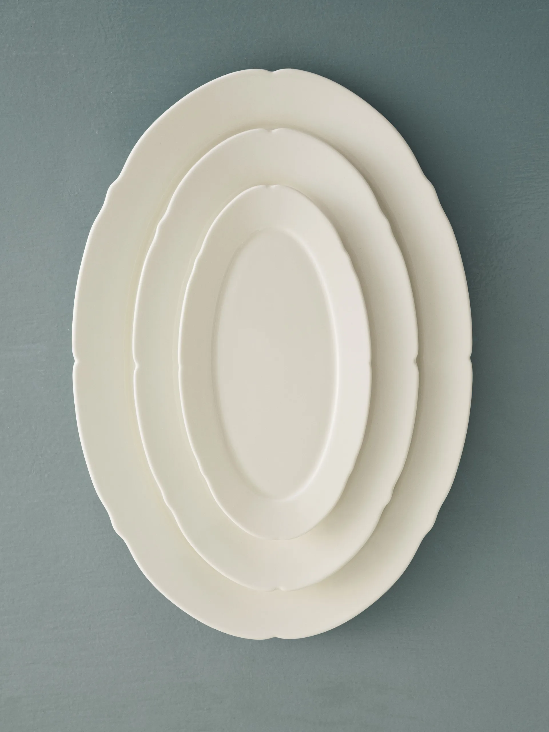 Plato Silhouette oval S 10x18,5 cm set de 4, White Serax
