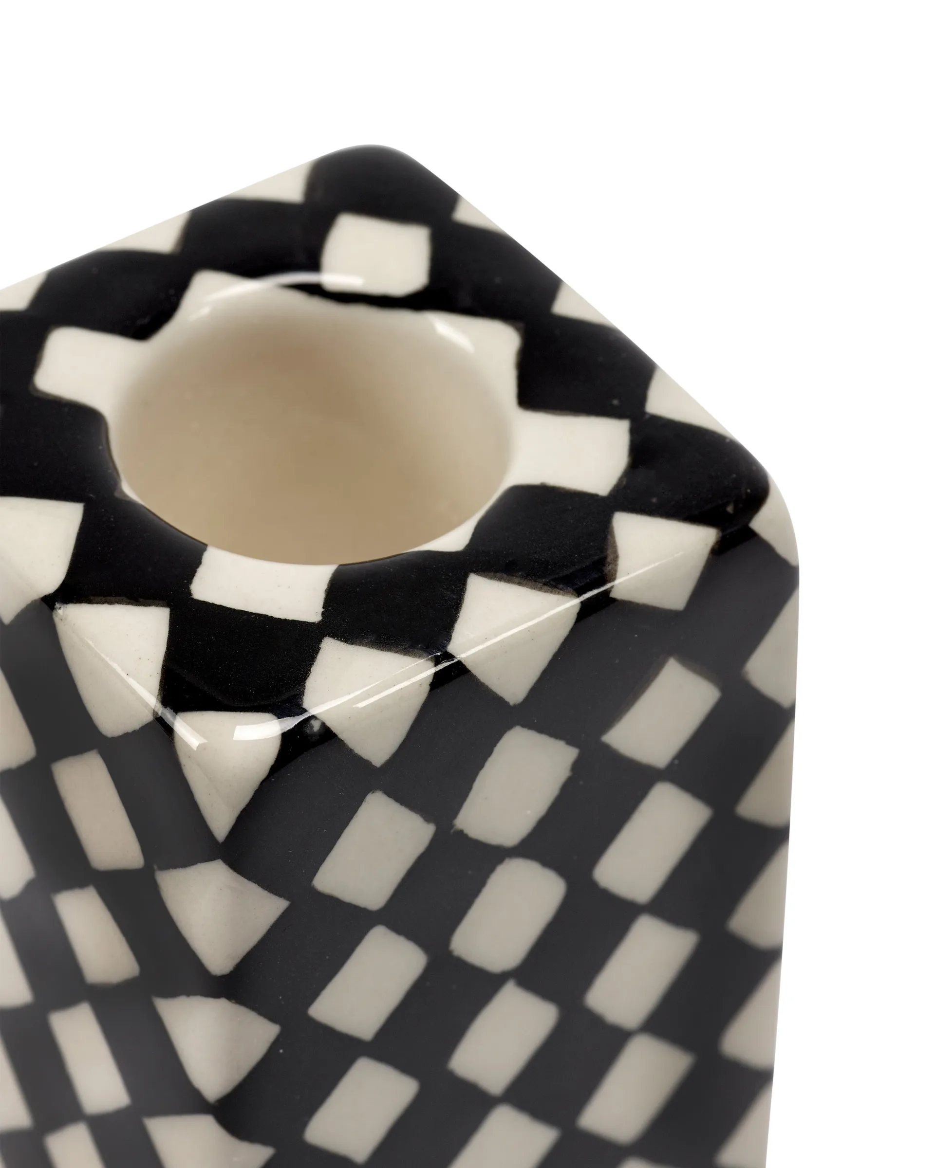 Portavelas Les Objets Mouleversants N°1, Black-white Serax