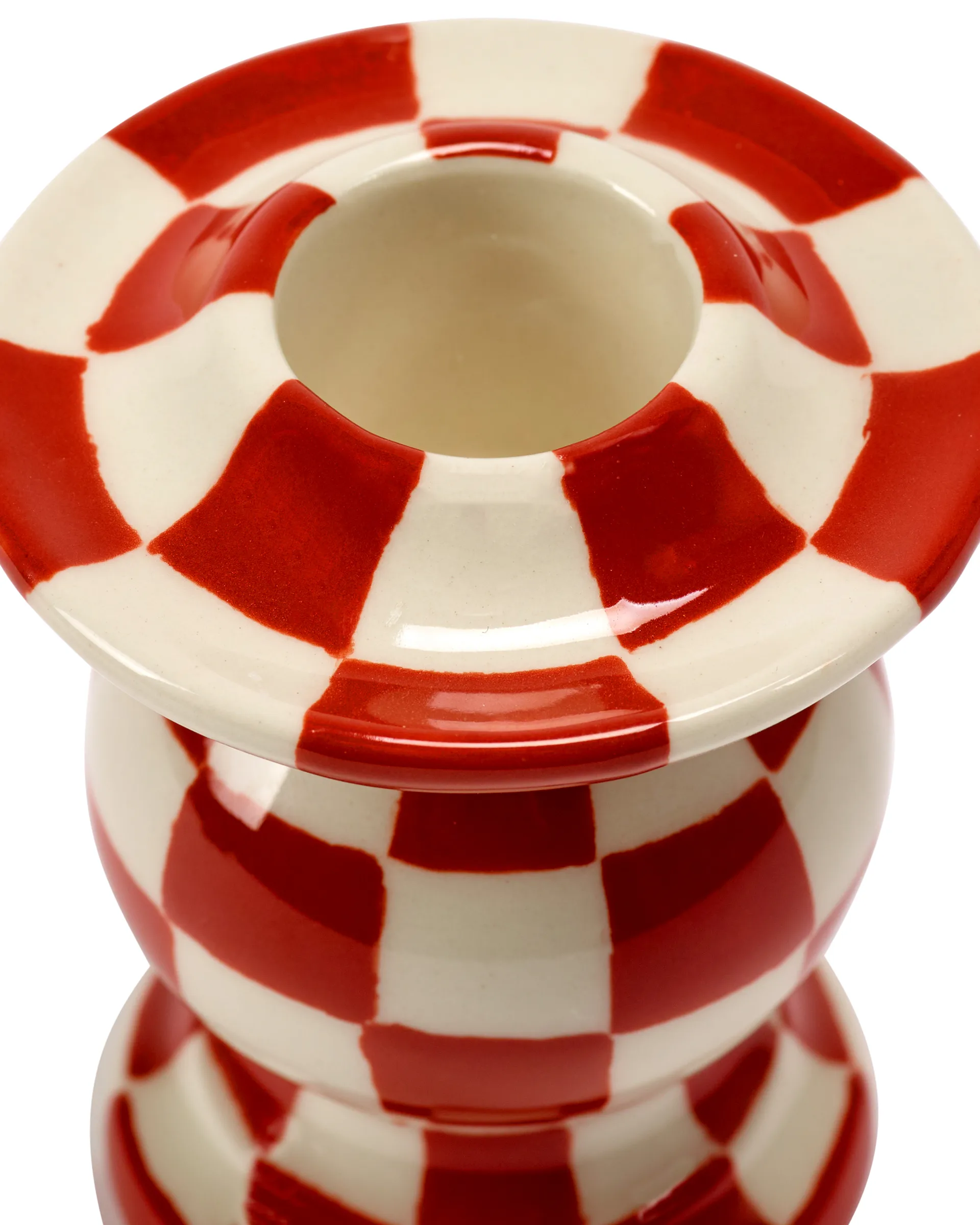 Portavelas Les Objets Mouleversants N°2, Red-white Serax