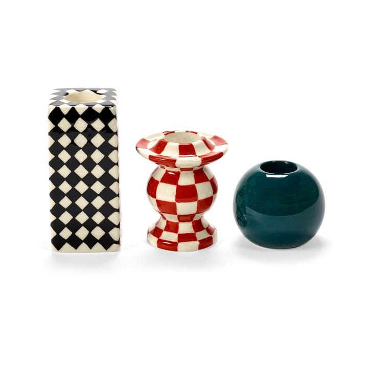 Portavelas Les Objets Mouleversants N°2, Red-white Serax
