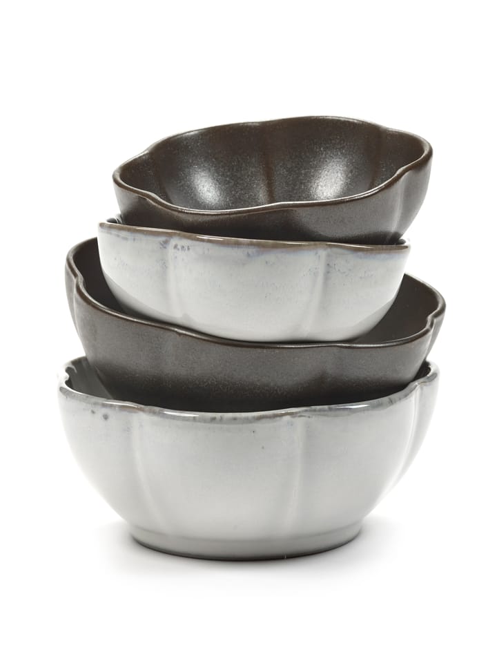 Set de 4 boles Inku apero, Green-white Serax