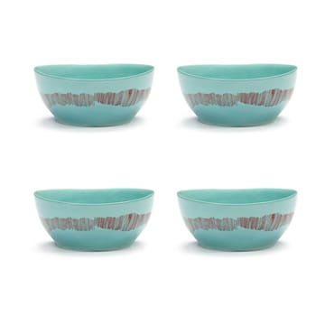 Set de 4 boles Ottolenghi Feast S Ø15 cm - Azure stripes-red - Serax