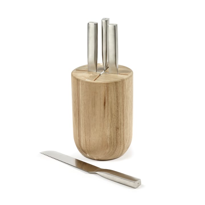 Set de cuchillos con bloque de cuchillos Base 5 piezas - Wood-steel grey - Serax