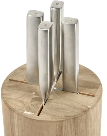 Set de cuchillos con bloque de cuchillos Base 5 piezas - Wood-steel grey - Serax